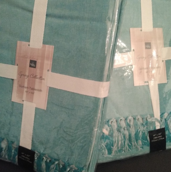 New Spring Collection 60/" x 84/" Oblong Homewear Durham Tablecloth Teal